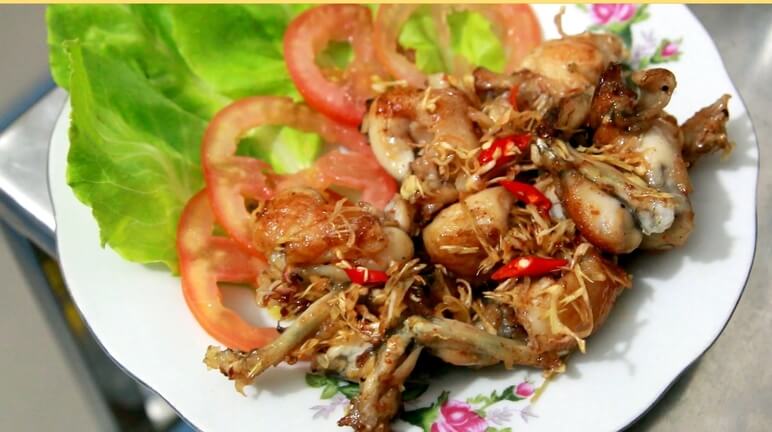 Cach lam ech chien nuoc mam ngon dung chuan nhu ngoai hang